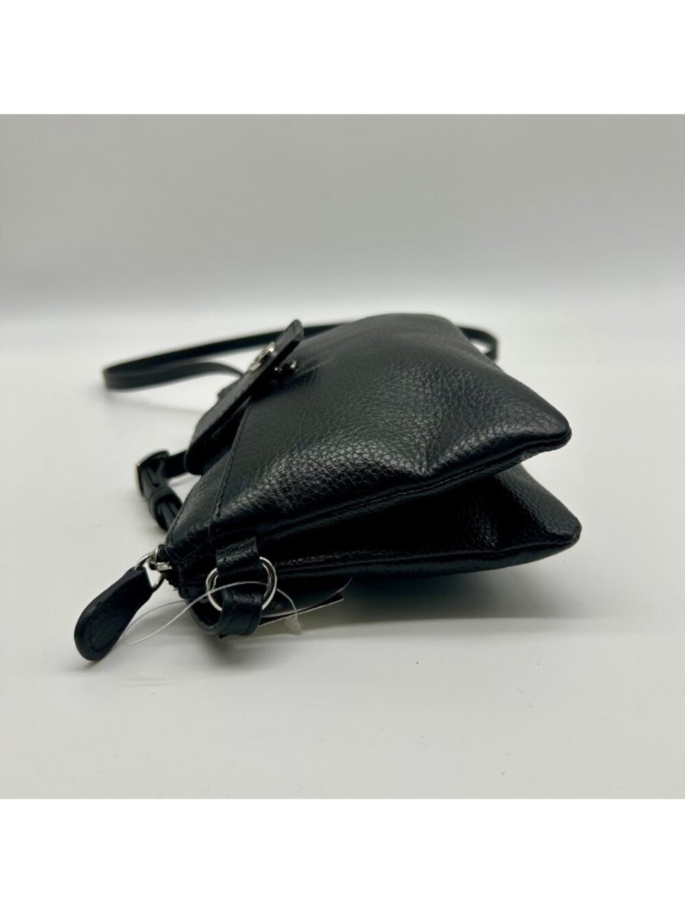 Giani Bernini Black Leather Softy Mini Accordion Crossbody - Picture 3 of 10